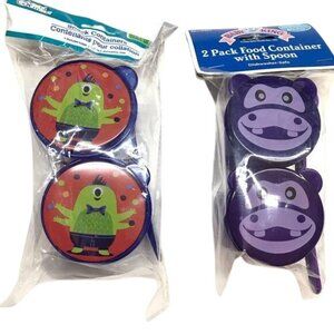 2 pack baby snacks containers / 2 spoon bundle NWT
